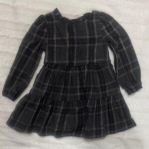 Plaid Long-Sleeve Kids Dress